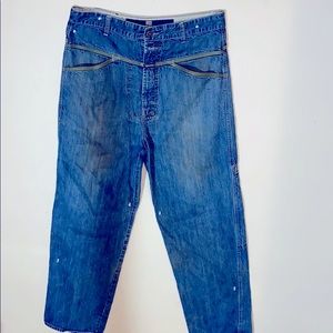Vintage 90s baggy jeans with strips